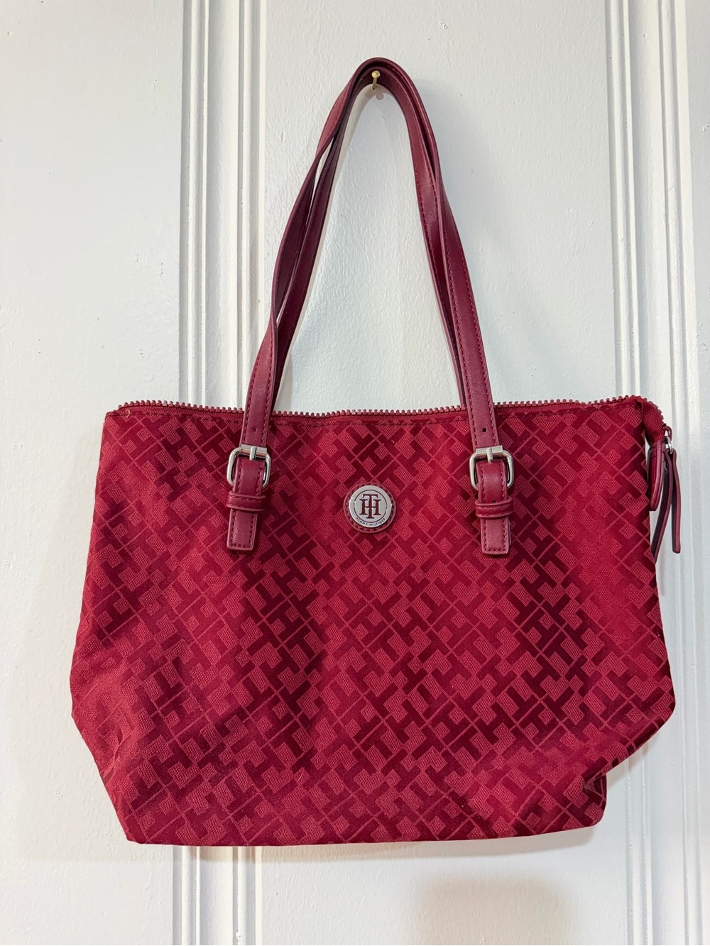 Tommy Hilfiger Deep Red Signature Tote